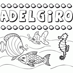 Desenhos do nome Adelgiro para imprimir e colorir com as crianças