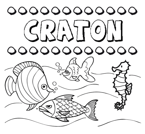 Desenhos do nome Cratón para imprimir e colorir com as crianças