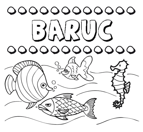 Desenhos do nome Baruc para imprimir e colorir com as crianças