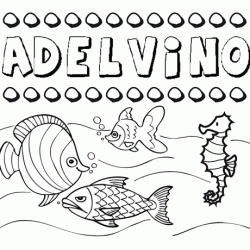 Desenhos do nome Adelvino para imprimir e colorir com as crianças