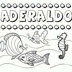 Desenhos do nome Aderaldo para imprimir e colorir com as crianças