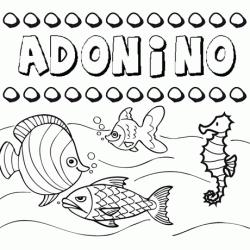 Desenhos do nome Adonino para imprimir e colorir com as crianças