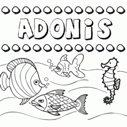 Desenhos do nome Adonis para imprimir e colorir com as crianças