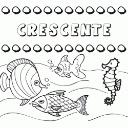 Desenhos do nome Crescente para imprimir e colorir com as crianças