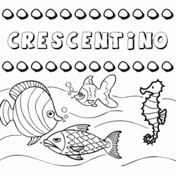 Desenhos do nome Crescentino para imprimir e colorir com as crianças