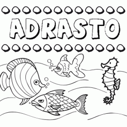 Desenhos do nome Adrasto para imprimir e colorir com as crianças