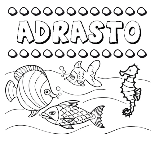 Desenhos do nome Adrasto para imprimir e colorir com as crianças