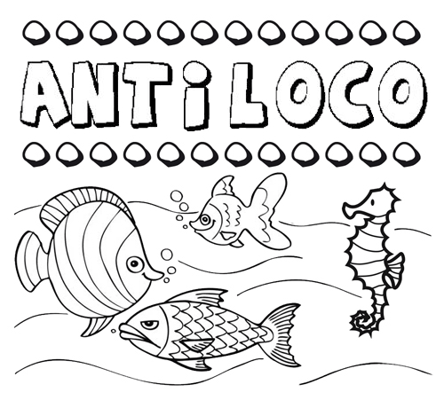 Desenhos do nome Antiloco para imprimir e colorir com as crianças