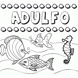 Desenhos do nome Adulfo para imprimir e colorir com as crianças