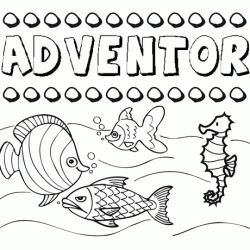 Desenhos do nome Adventor para imprimir e colorir com as crianças