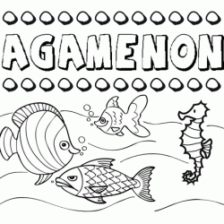Desenhos do nome Agamenón para imprimir e colorir com as crianças