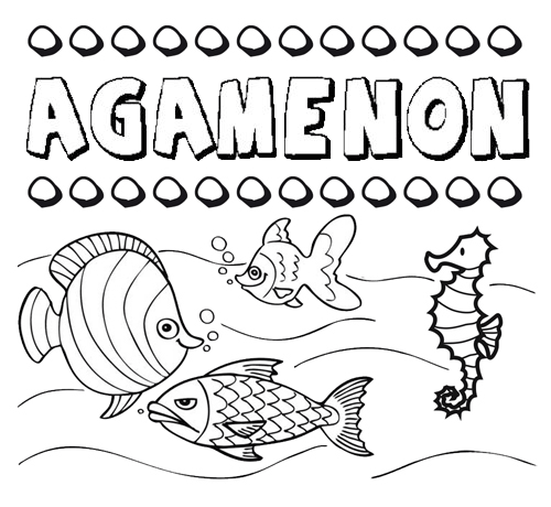 Desenhos do nome Agamenón para imprimir e colorir com as crianças