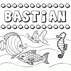 Desenhos do nome Bastián para imprimir e colorir com as crianças