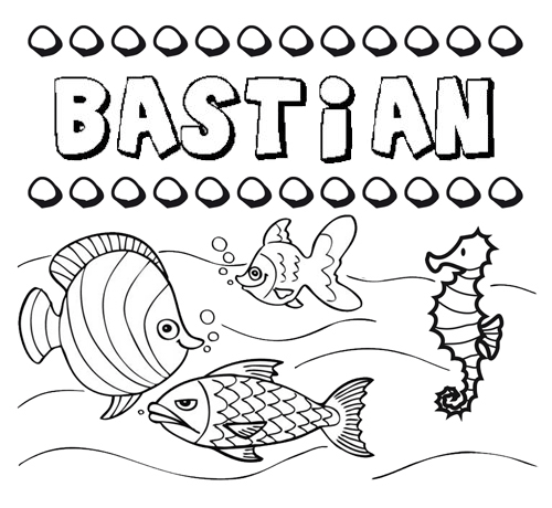 Desenhos do nome Bastián para imprimir e colorir com as crianças