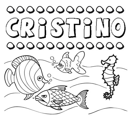 Desenhos do nome Cristino para imprimir e colorir com as crianças