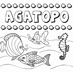 Desenhos do nome Agatopo para imprimir e colorir com as crianças