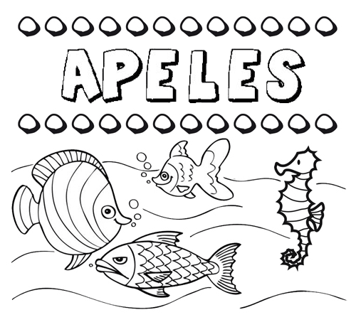 Desenhos do nome Apeles para imprimir e colorir com as crianças