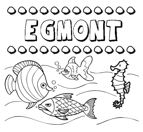 Desenhos do nome Egmont para imprimir e colorir com as crianças