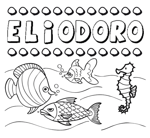 Desenhos do nome Eliodoro para imprimir e colorir com as crianças