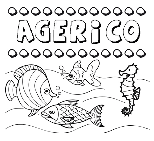 Desenhos do nome Agerico para imprimir e colorir com as crianças
