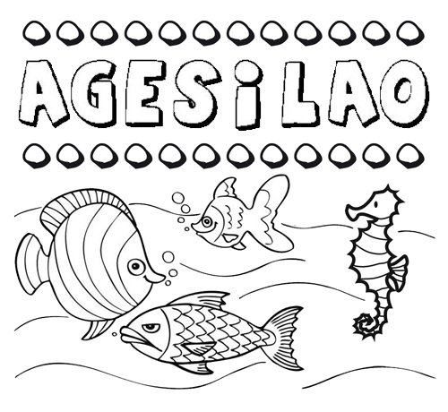 Desenhos do nome Agesilao para imprimir e colorir com as crianças