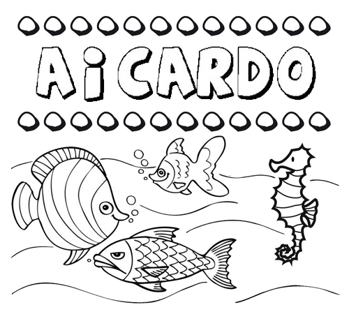 Desenhos do nome Aicardo para imprimir e colorir com as crianças