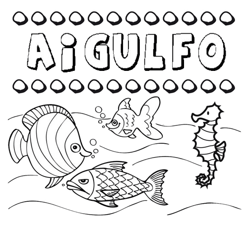 Desenhos do nome Aigulfo para imprimir e colorir com as crianças