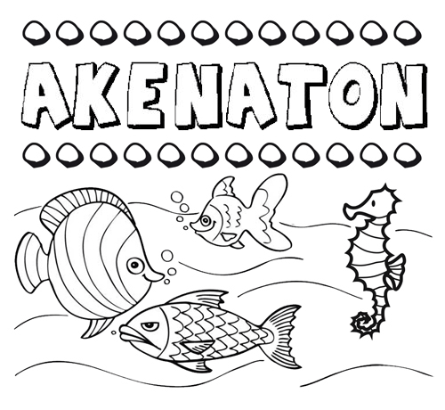 Desenhos do nome Akenatón para imprimir e colorir com as crianças