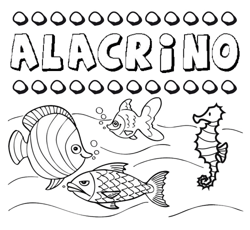 Desenhos do nome Alacrino para imprimir e colorir com as crianças