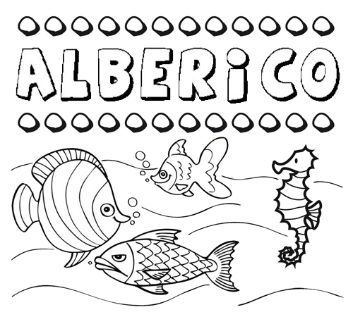 Desenhos do nome Alberico para imprimir e colorir com as crianças