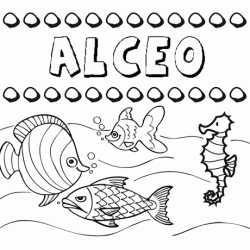 Desenhos do nome Alceo para imprimir e colorir com as crianças