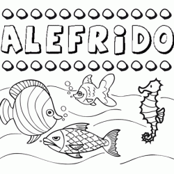 Desenhos do nome Alefrido para imprimir e colorir com as crianças