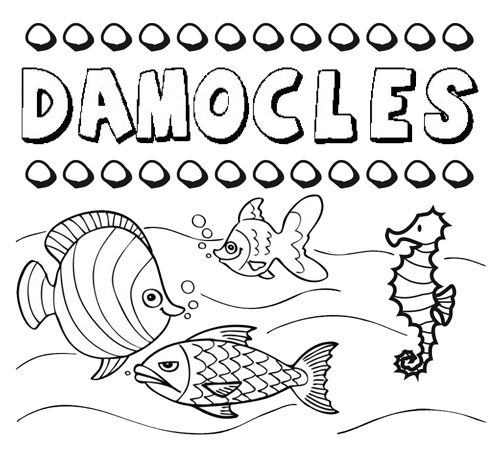 Desenhos do nome Damocles para imprimir e colorir com as crianças