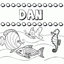 Desenhos do nome Dan para imprimir e colorir com as crianças