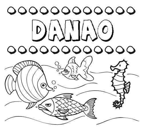 Desenhos do nome Dánao para imprimir e colorir com as crianças