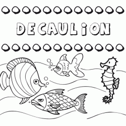 Desenhos do nome Decaulión para imprimir e colorir com as crianças