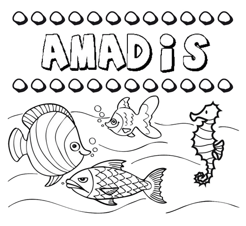 Desenhos do nome Amadís para imprimir e colorir com as crianças