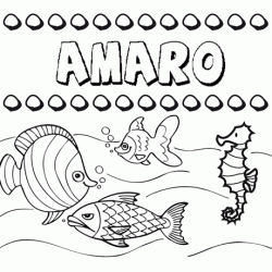 Desenhos do nome Amaro para imprimir e colorir com as crianças