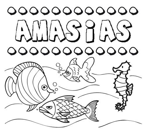 Desenhos do nome Amasías para imprimir e colorir com as crianças