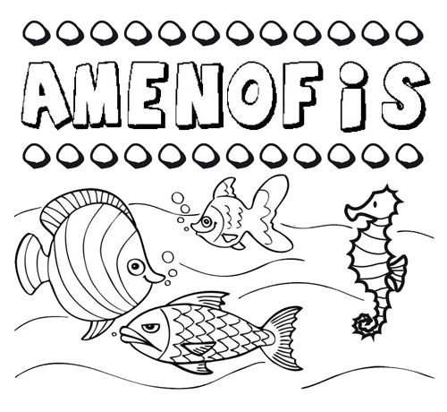 Desenhos do nome Amenofis para imprimir e colorir com as crianças