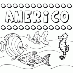 Desenhos do nome Américo para imprimir e colorir com as crianças