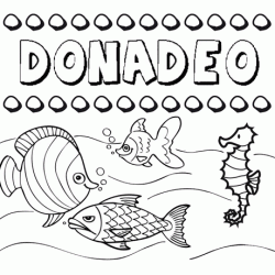Desenhos do nome Donadeo para imprimir e colorir com as crianças