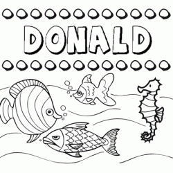 Desenhos do nome Donald para imprimir e colorir com as crianças