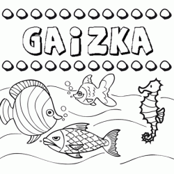 Desenhos do nome Gaizka para imprimir e colorir com as crianças