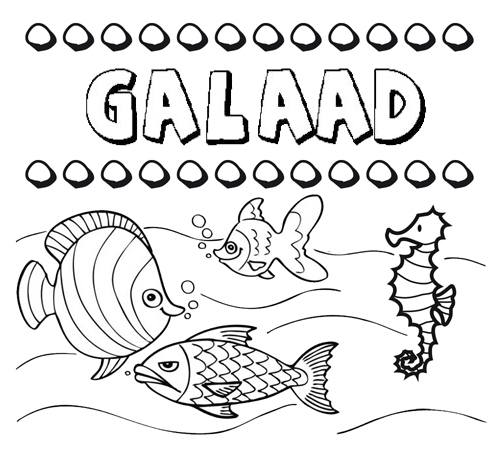 Desenhos do nome Galaad para imprimir e colorir com as crianças