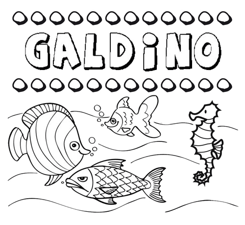 Desenhos do nome Galdino para imprimir e colorir com as crianças