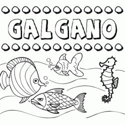 Desenhos do nome Galgano para imprimir e colorir com as crianças