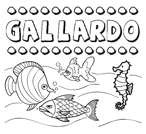 Desenhos do nome Gallardo para imprimir e colorir com as crianças