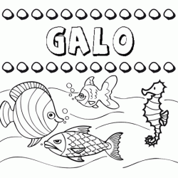 Desenhos do nome Galo para imprimir e colorir com as crianças