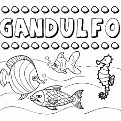 Desenhos do nome Gandulfo para imprimir e colorir com as crianças